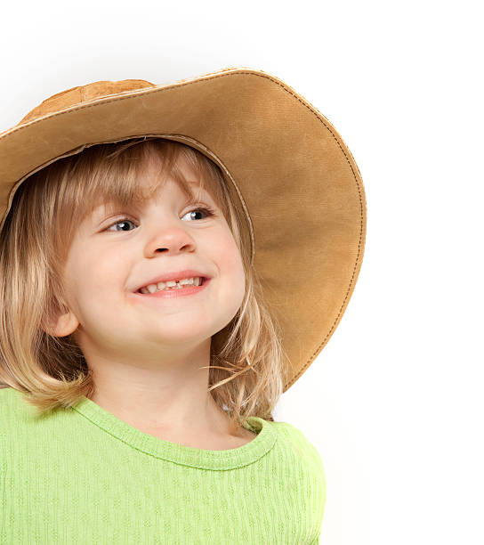 istock Little Girl with Leather Hat 146961441