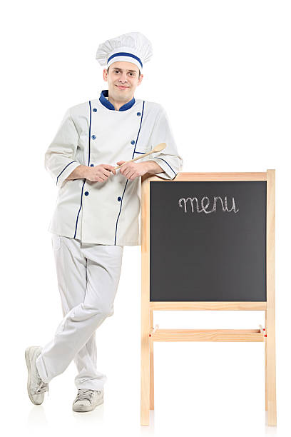 istock Chef posing near the board 146961547