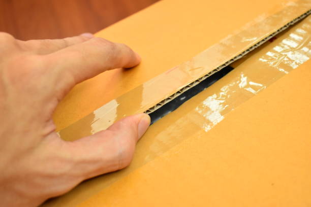 istock human open brown paper box packaging, delivery industry 1469623758