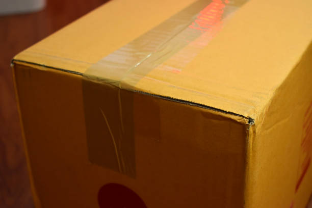 istock brown box packaging for shipping, paper texture 1469623761