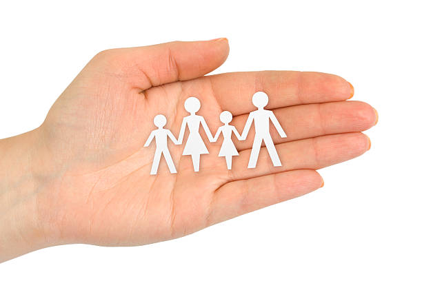 istock Paper family in hand 146962502