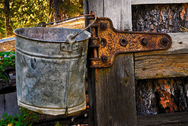istock Bucket on Fence 146963586