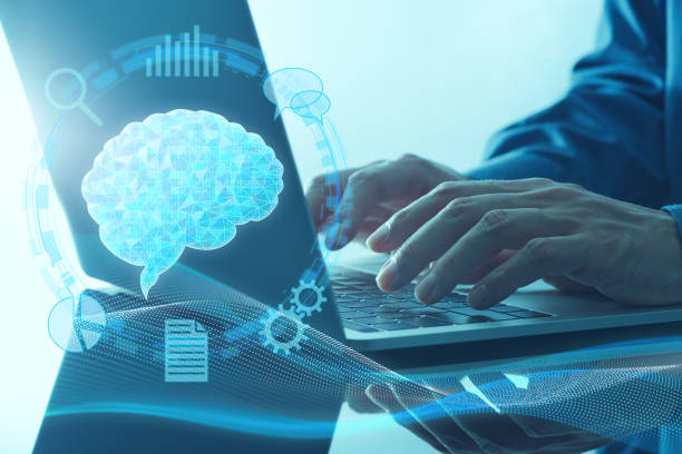 istock Artificial intelligence technology. Business person working with AI. 1469637138
