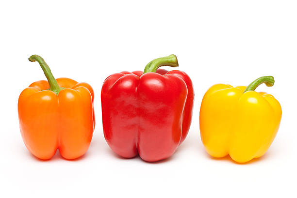istock peppers in a row on white background 146963948