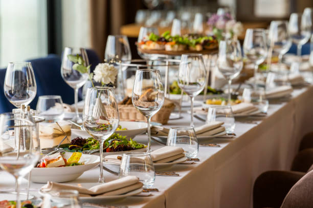 istock a table in a restaurant of guests 1469640959