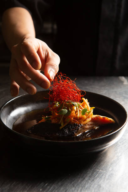 Garnishing Japanese Food