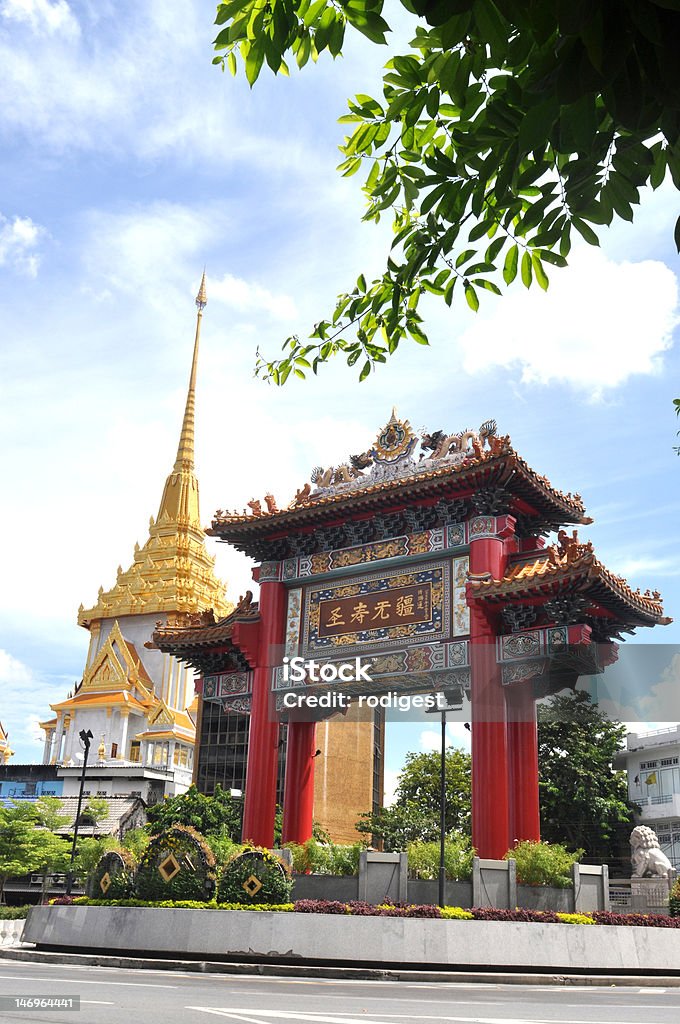 La porte de la Chine, la pagode de Thaïlande - Photo de Arbre libre de droits