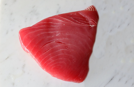 Pink Tuna Steak Cooking , Tuna Steak