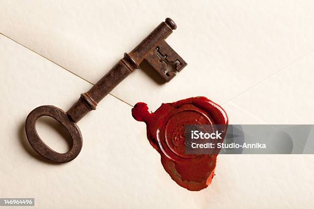 Key To Her Heart Stock Photo - Download Image Now - Antique, Confidential - Single Word, Correspondence