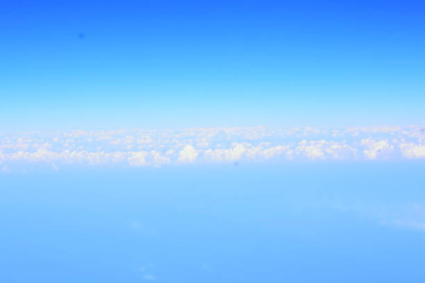 A view from an airplane on the sky and clouds