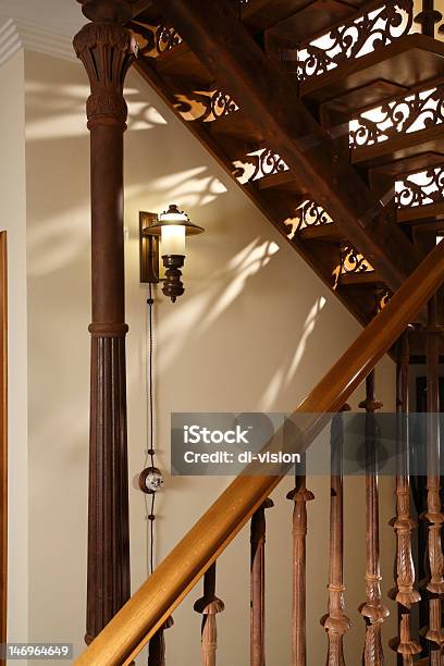 Beautiful Stairway Stock Photo - Download Image Now - Brown, Dark, Flooring