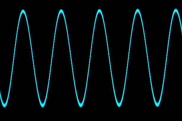 azul onda sinusoidal com sem grelha - sine wave imagens e fotografias de stock