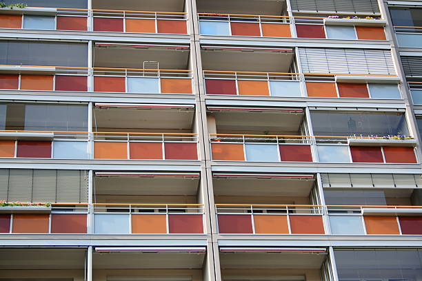 istock Plattenbau balconies of a concrete building 146965522