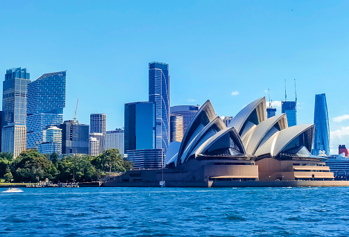 Sydney, Australia - February 25, 2023 : View Of The Sydney Opera House.  The Sydney Opera House Is One Of The World's Most Famous buildings.