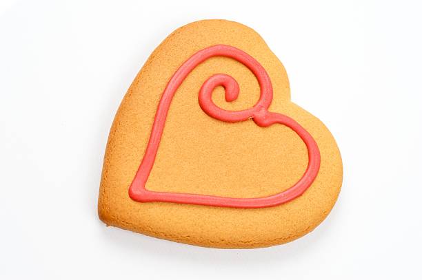Día de San Valentín amor corazón de jengibre - foto de stock