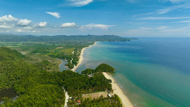 istock Beautiful tropical beach and blue sea. 1469660470