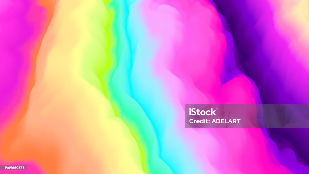 Color transition background. Splash. Cloud. Blur. Motion. 3d background. Abstract wallpaper. Substance. Trendy. Modern illustration. Render. Stylish concept. Poster. Abstract Stock Photo