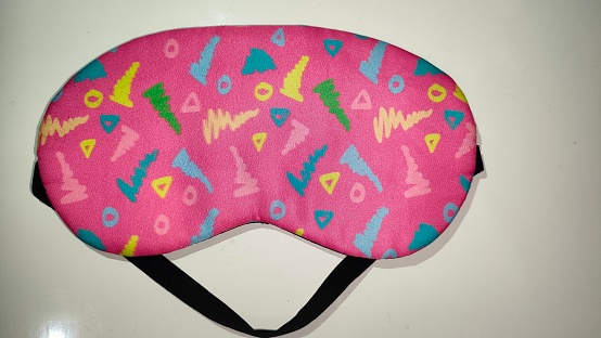 eye mask made of cotton fabric, DIY craft project