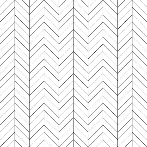 illustrazioni stock, clip art, cartoni animati e icone di tendenza di modello del pavimento a spina di pesce senza cuciture con tratto modificabile - zigzag