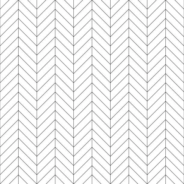 Vector illustration of Seamless herringbone floor pattern with editable stroke