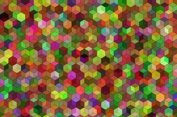 Vector illustration of Seamless colorful geometric background