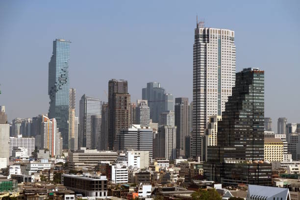 istock Bangkok skyline on Chao Phraya river, Thailand 1469664225