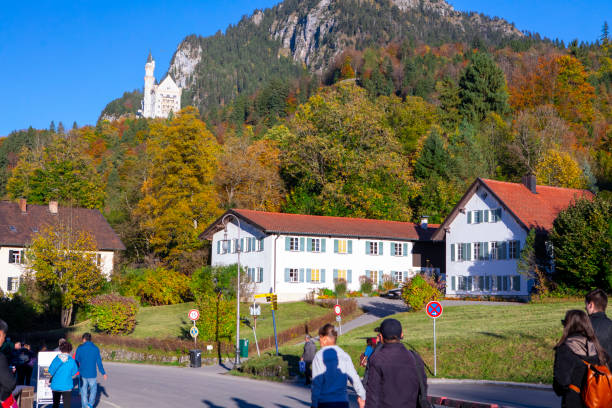 (2017 10 11 Germany, Bavaria)The town of Neuschwanstein Castle in Schwangau, Bavaria, Germany