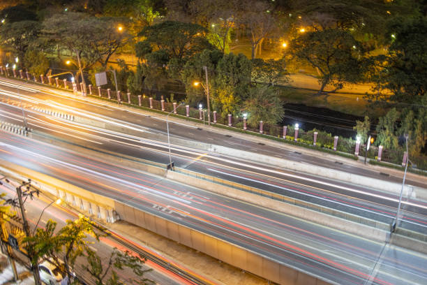 istock Night light traffic in Bangkok 1469669831