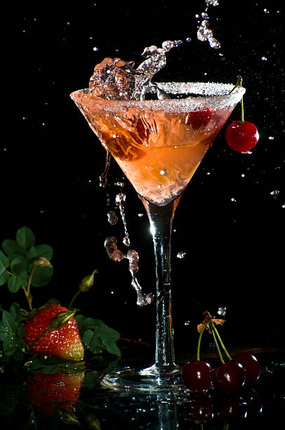 Cocktail splash stock photo