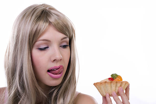 istock Young beautiful girl with cake in her hands 146967681