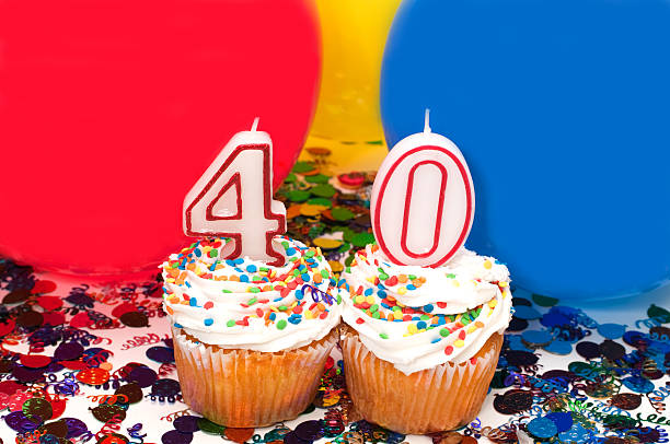 istock Celebration with Balloons, Confetti, and Cupcake 146967700