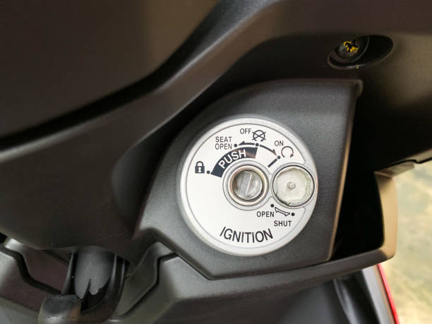 istock Ignition switch of motorbike 1469677024