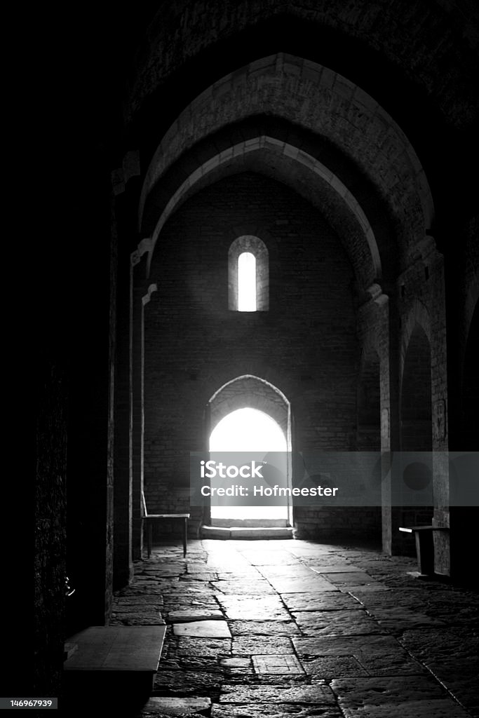 Tageslicht durch Kirche Tür - Lizenzfrei Alt Stock-Foto