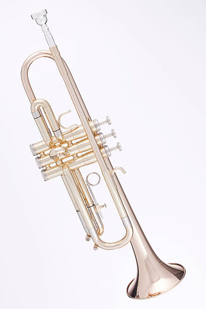 istock Gold Trumpet Isolated Against White 146968488