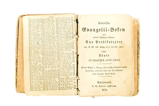 istock Old Swedish Bible on White Background 146968628
