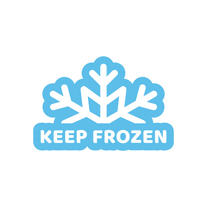 istock Keep frozen vector label 1469686598
