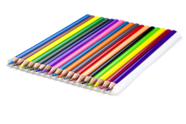 istock A set of color pencils isolated on a white background. Copy space. A School stuff.Drawing supplies 1469686606