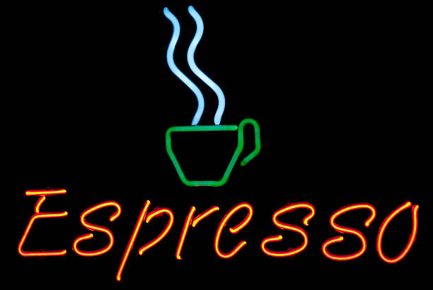 istock Espresso coffee neon sign 146968779