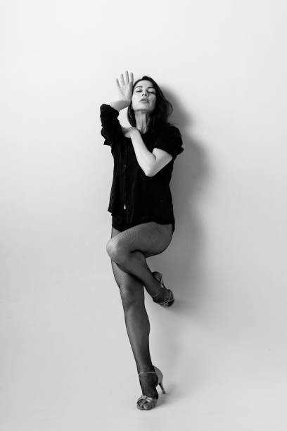 istock atina dancer in the studio is dancing in small black dress 1469688073