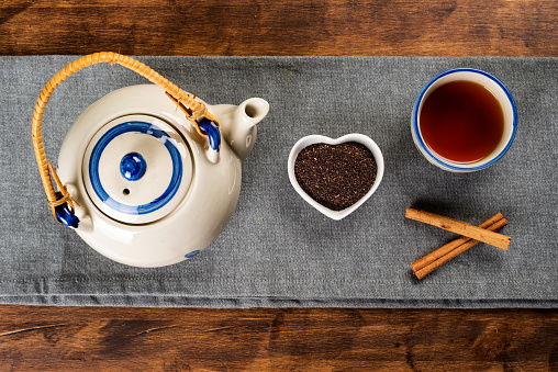 Tradicional herbal tea making at home