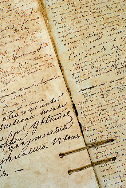 istock Seamless old letter texture, Themanuscript 146969095