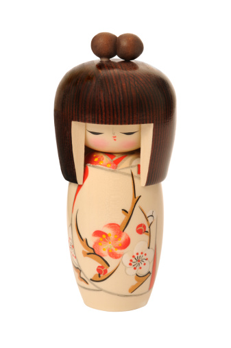 Wooden, kokeshi doll made in japan, touristic Souvenir.