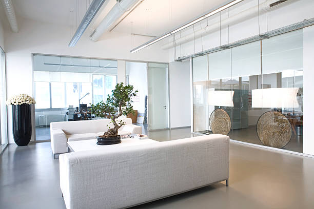 Minimalism Minimalist office room feng shui office stock pictures, royalty-free photos & images