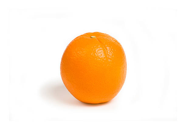 Isolated orange view of a whole orange isolated on white with clipping path valencia orange stock pictures, royalty-free photos & images