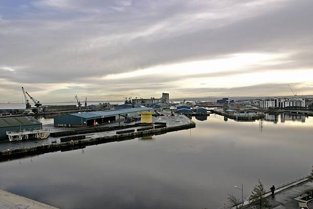 Leith Docks, Edinburgh, Scotland stock photo