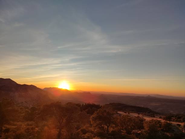 istock Beautiful orange sunset on the valle 1469698461