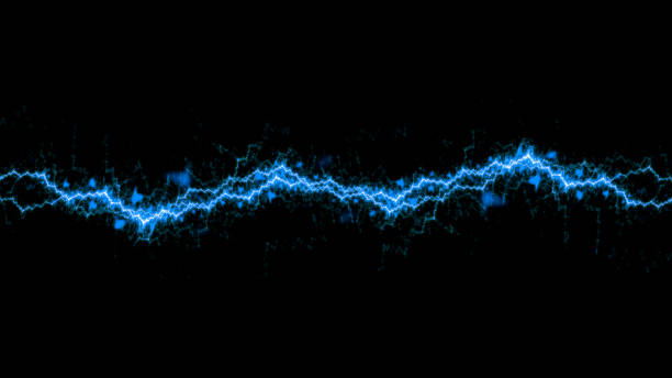 istock Blue fractal lightning background, electrical abstract 1469699767