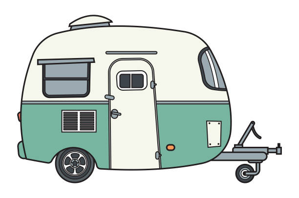 Vector caravan. Side view
