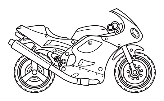 Vector Black And White motorcycle