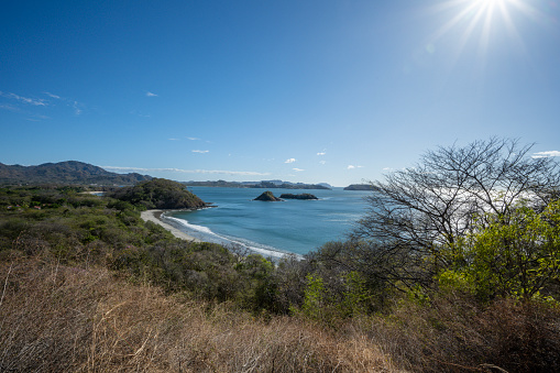 Guanacaste coast of Costa Rica view from above